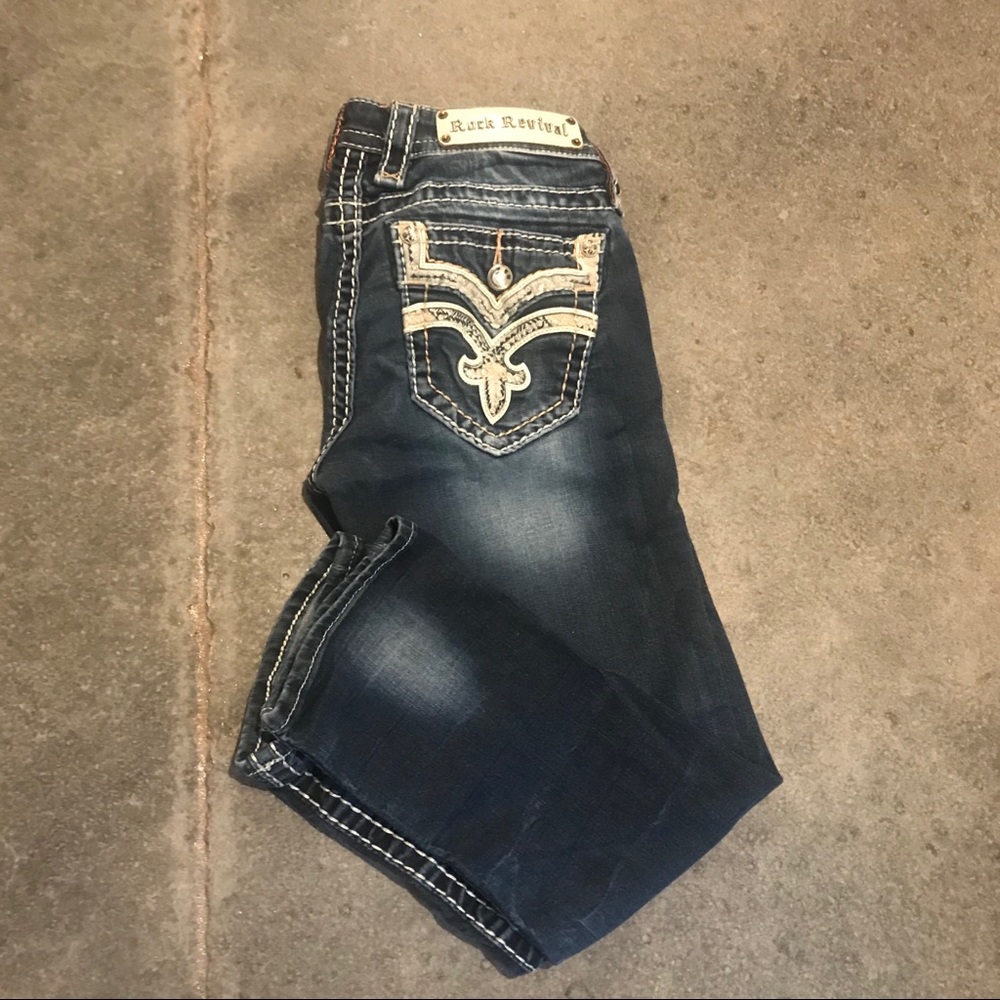 Rock revival crop jeans size 26